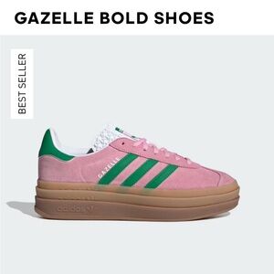 Adidas Gazelle Bold Pink and Green